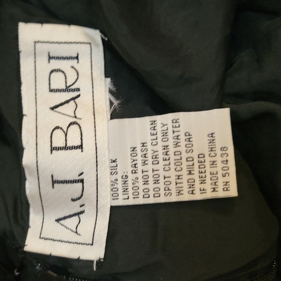 VTG AJ BARI 1980s Great Gatsby Heavily Beaded Sequin Silk Power Dress - Picture 11 of 12